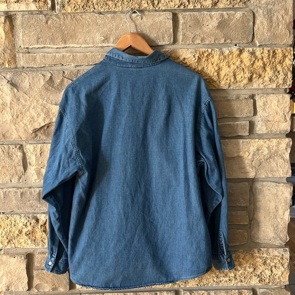 Vintage Maggie & Max Cottagecore Denim Button Down Shirt Size Medium - Picture 8 of 12